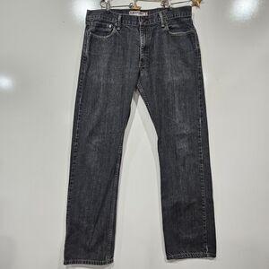 Levis Men Black 514 Jeans Size 36/34 Slim Straight 100% Cotton Grunge Streetwear